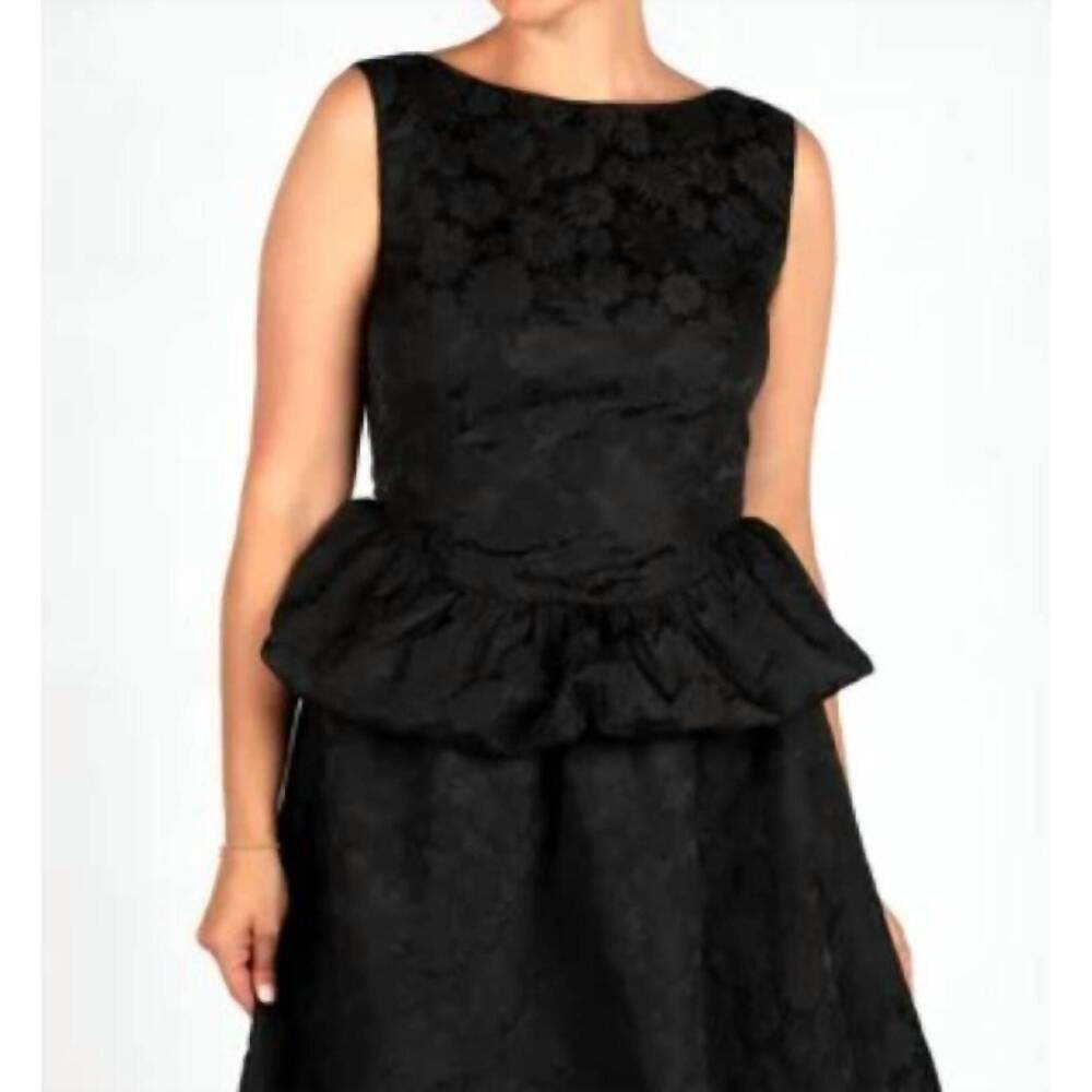 NEW SINCERELY OURS brocade birdie sleeveless top in black